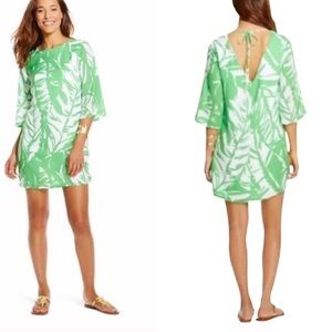 LILLY PULITZER for Target Boom Boom Palm Leaf Tie Back Dress Size XS in Green